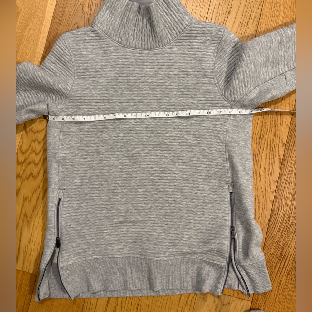 Gray Women's Turtleneck Sweatshirt - Picture 6 of 7